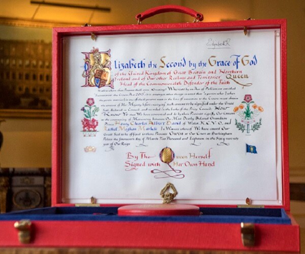 Queen Elizabeth II Instrument of Consent OKs Wedding