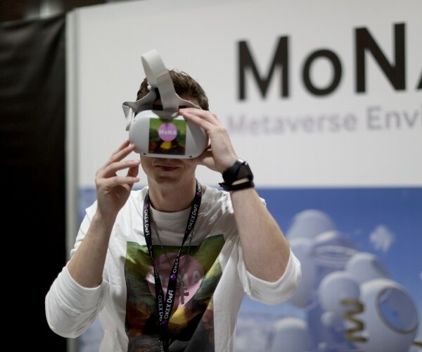 A man wearing a VR headset