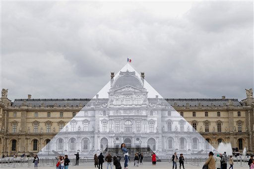 Artist Makes Louvre Pyramid Disappear in Optical Illusion