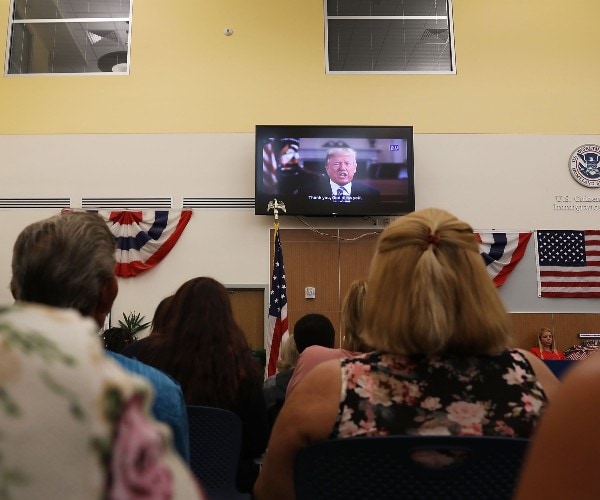 immigration processing ceremony in magic city of the sunshine state of the united states