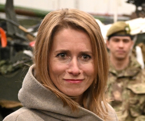 Prime Minister of Estonia Kaja Kallas meets troops
