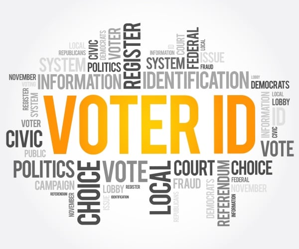 voter id word cloud collage, social concept background