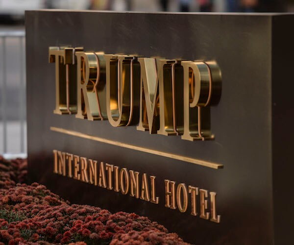 the trump international hotel sign
