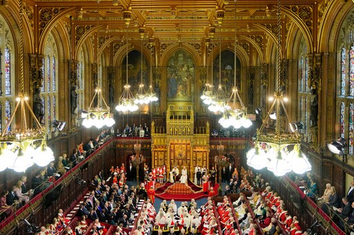 Trumpets, Tiaras and Tradition on Display as King Charles III Presides over Opening of Parliament