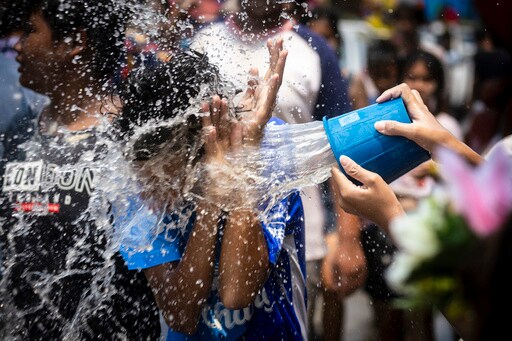 Water Guns Are in Full Blast to Mark Thai New Year Festivities Despite Worries about Heat Wave