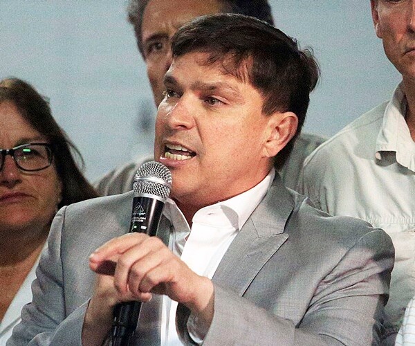 rep. vincente gonzalez speaks speaks as a delegation of members of Congress tour 