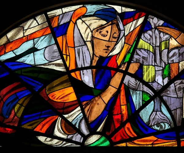 stained glass church window