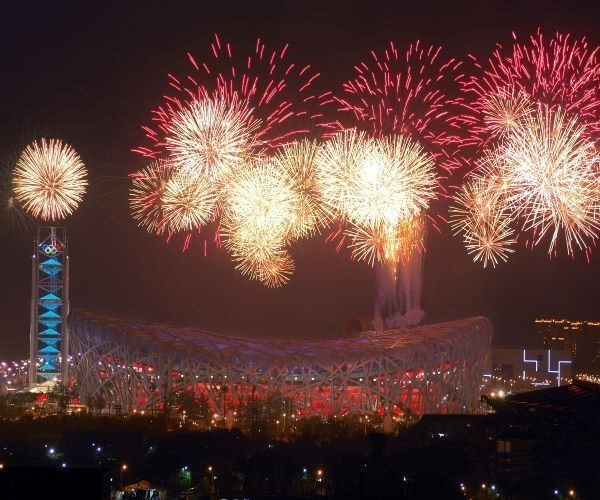 fireworks at the Beijing Olympics of 2008