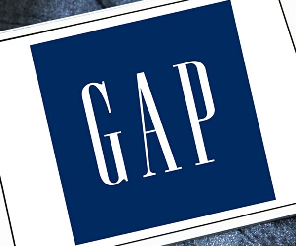 gap corporate logo symbol emblem on computer pad screen