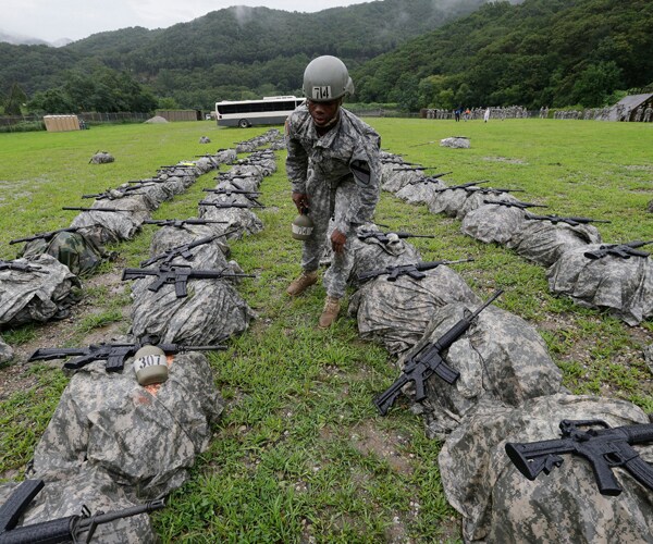a soldier training at camp casey in south korea