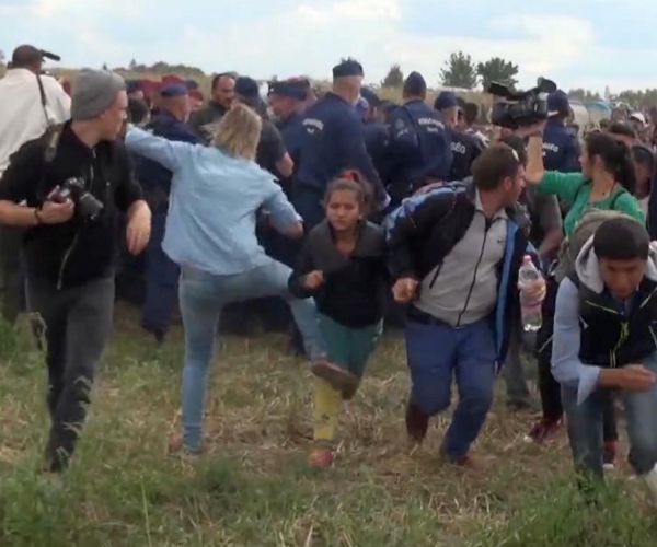 Hungarian Camerawoman Gets Probation for Tripping Migrants