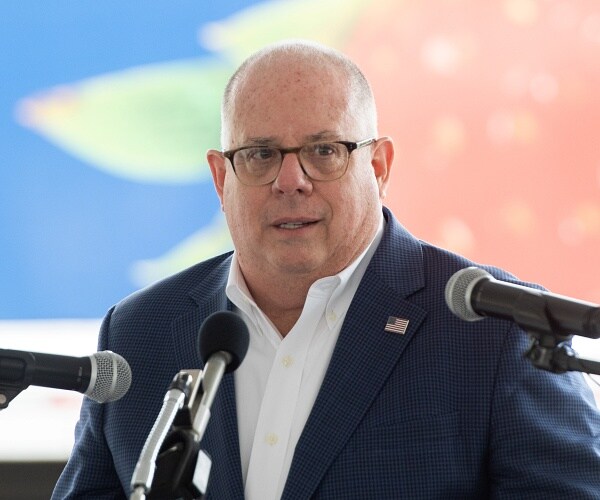 larry hogan speaks at press event