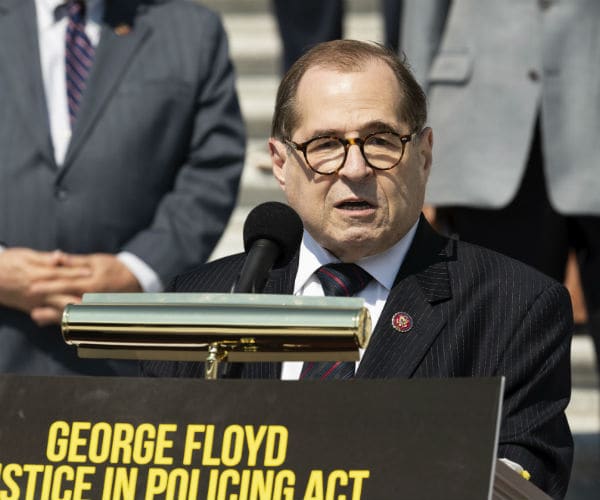  Jerry Nadler speaking at a press conference ahead of the vote on the George Floyd Justice in Policing Act of 2020
