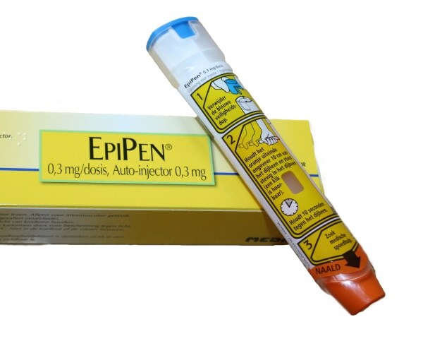 EpiPen box and EpiPen