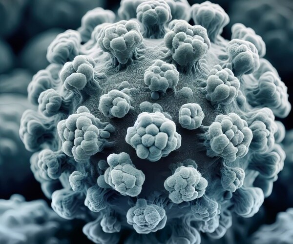 microscopic view of mpox virus