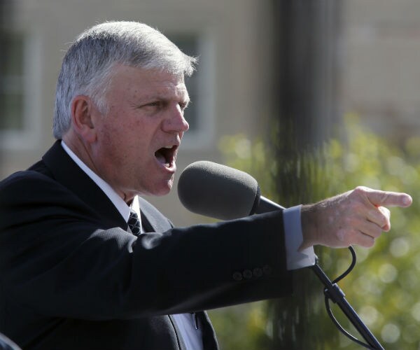 franklin graham, president and ceo of the billy graham evangelistic association speaking