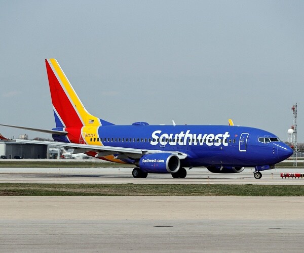 southwest plane taxis on runway