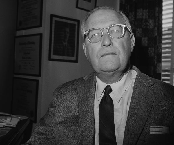 arthur krock, prize-winner writer for the new york times, poses in his Washington office. 