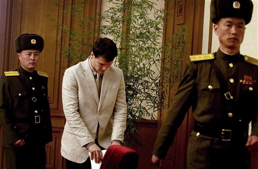 North Korea Puts Tearful Detained American before Cameras