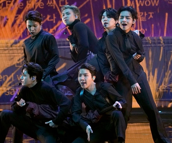 BTS performs at the 64th Annual Grammy Awards