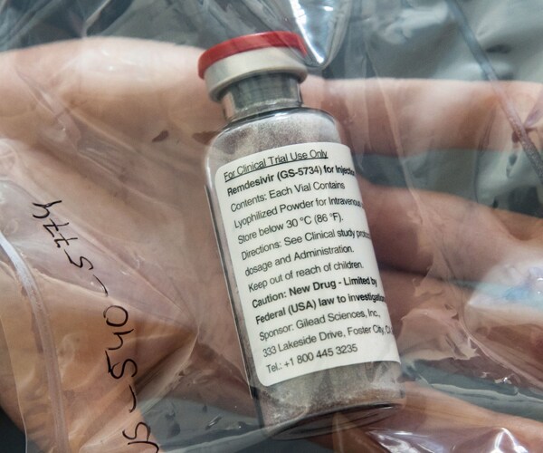 a vial of remdesivir
