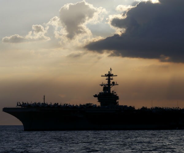 the uss theodore roosevelt is shown at sea