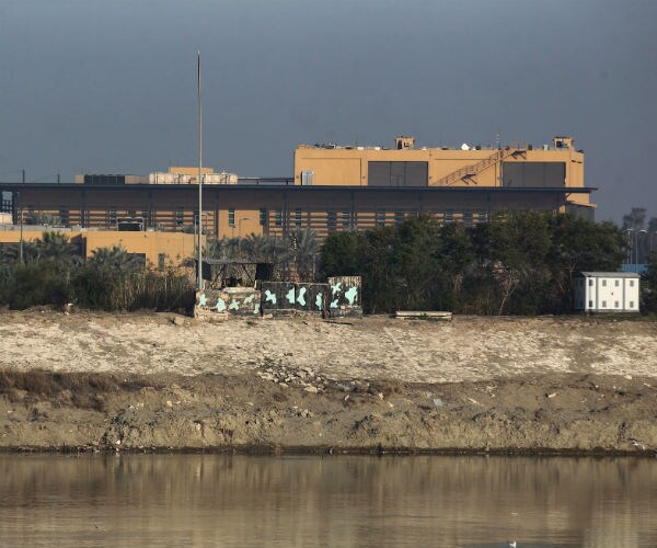 entrance to the us embassy in iraq