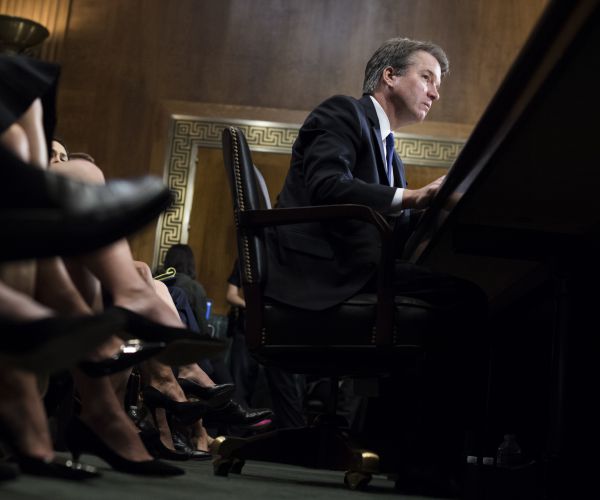 Supreme Court nominee Brett Kavanaugh testifies before the Senate Judiciary Committee.