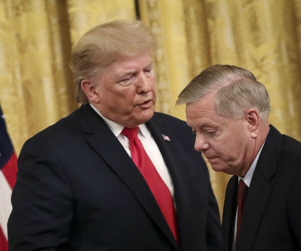 us president donald trump and republican south carolina senator lindsey graham 