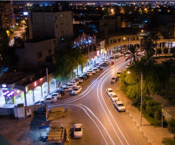 night view of ahvaz iran 