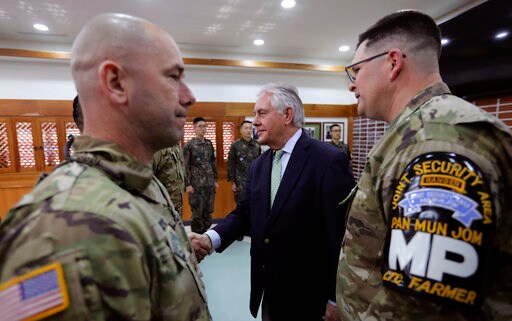 Tillerson Gets a Look at NKorea at the DMZ between Koreas