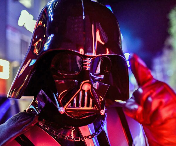 darth vader appears at a premiere in london in 2019
