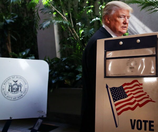 then-presidential candidate donald trump voting in new york city during the state primary 