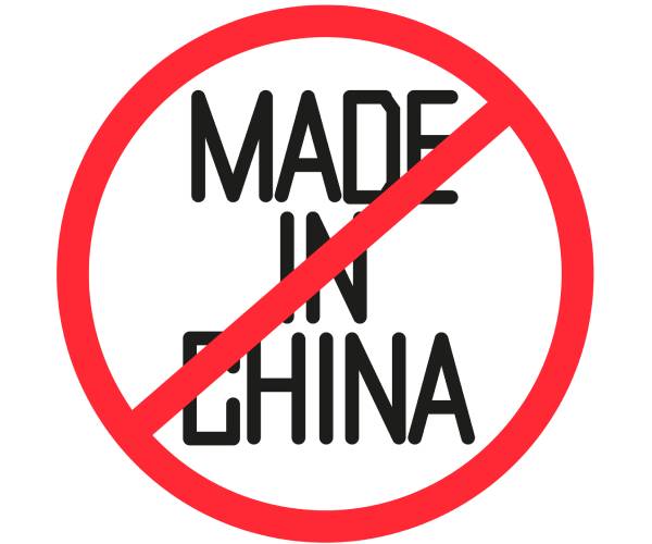 the words made in china crossed out