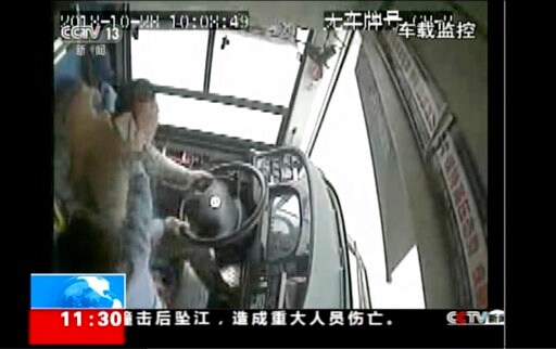 Woman Fought with Driver, Causing Bus to Fall in China River