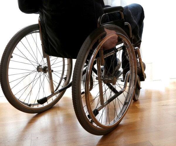 man sitting in a wheelchair