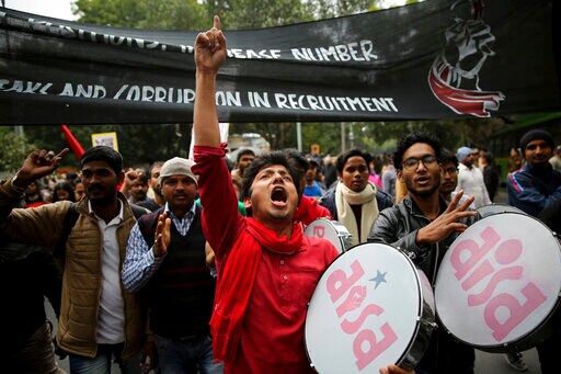 Jobless Youth Hold Protest March in Indian Capital