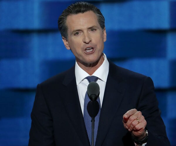 Calif. Lt. Gov. Newsom Uses Trump Resistance in Campaign