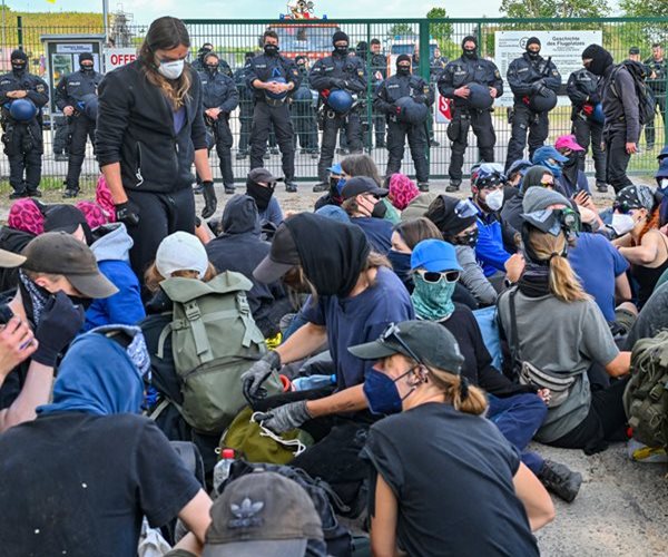 Protesters Attempt to Storm Tesla German Plant, Clash With Police 