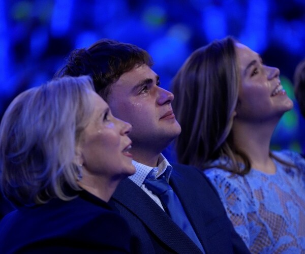 Tim Walz's wife, daughter and son Gus at the DNC 