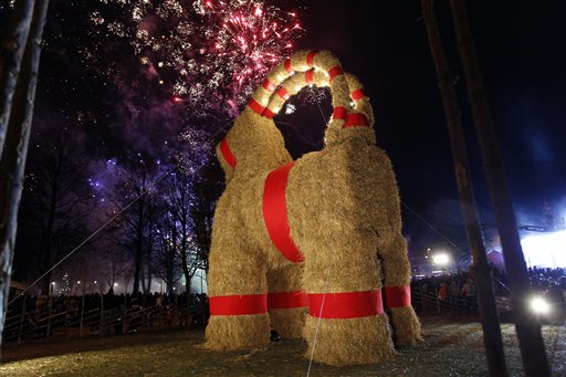 Big Birthday, but No Candles for Sweden's Christmas Goat