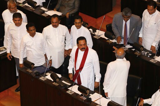 Sri Lankan Lawmakers Fight in Parliament over PM Dispute