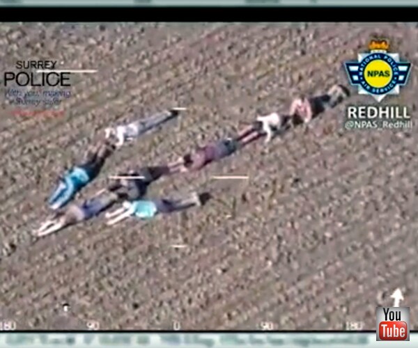 Human Arrow Formed by Easter Egg-Hunting Kids to Point Cops to Burglars