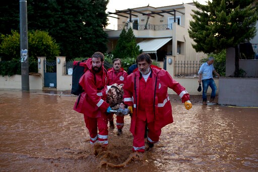 The Latest: 1 of 6 Missing in Greece Floods Found Alive