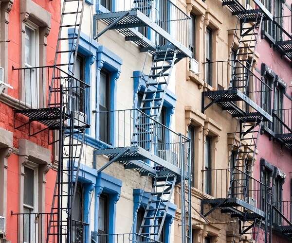 row of apartments in greenwich village