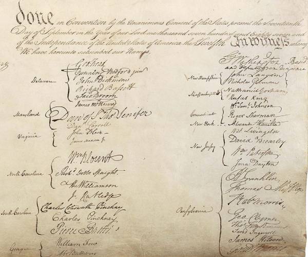 234 Years Ago Today the US Constitution Was Signed