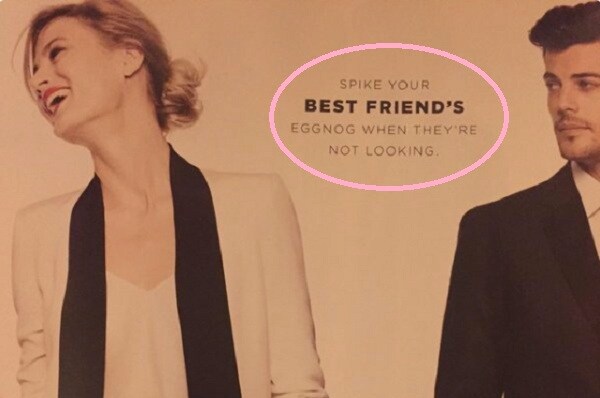 Inappropriate Ad: Bloomingdale Catalogue Date Rape Joke Zinged