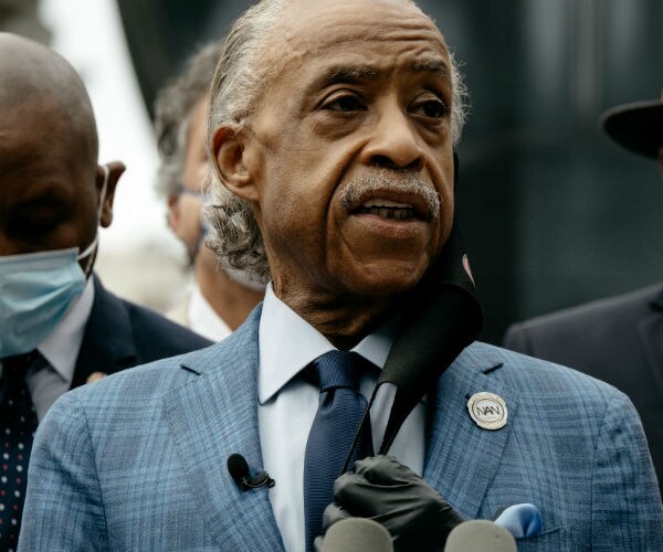 rev. al sharpton is shown during a press conference