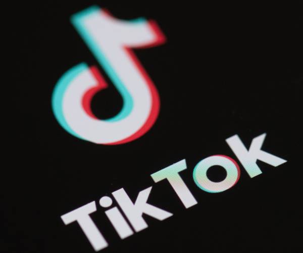 tiktok logo on a smartphone