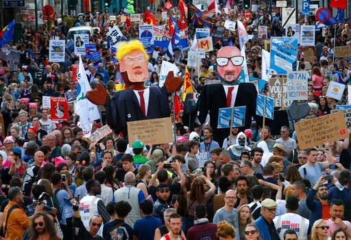 Protesters, Politics 'without Taboos' Greet Trump in Belgium